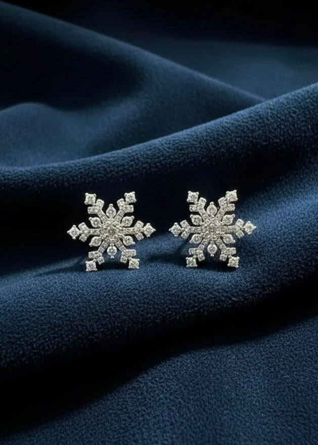 Snowflake Stud Earrings