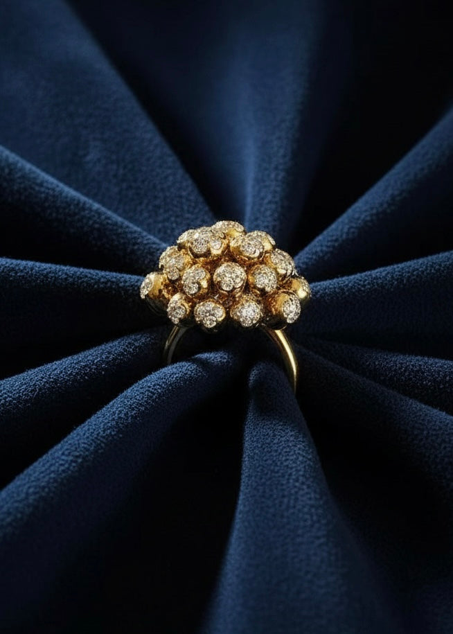 Crystal Bloom Statement Ring