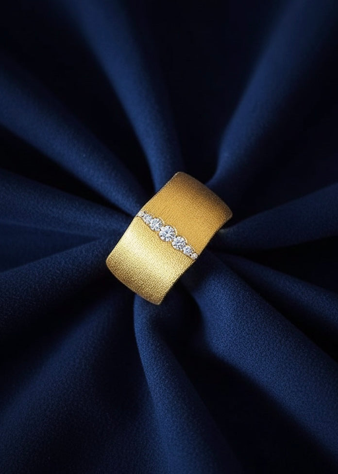 Brushed Gold Statement Band
