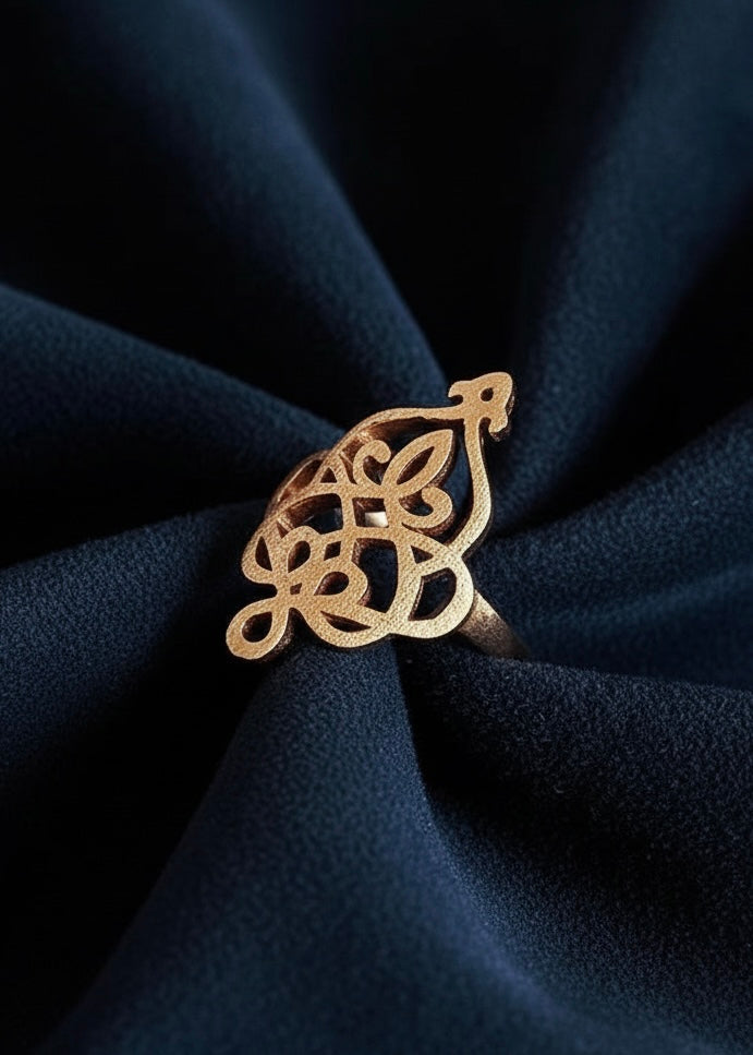 Rose Filigree Statement Ring