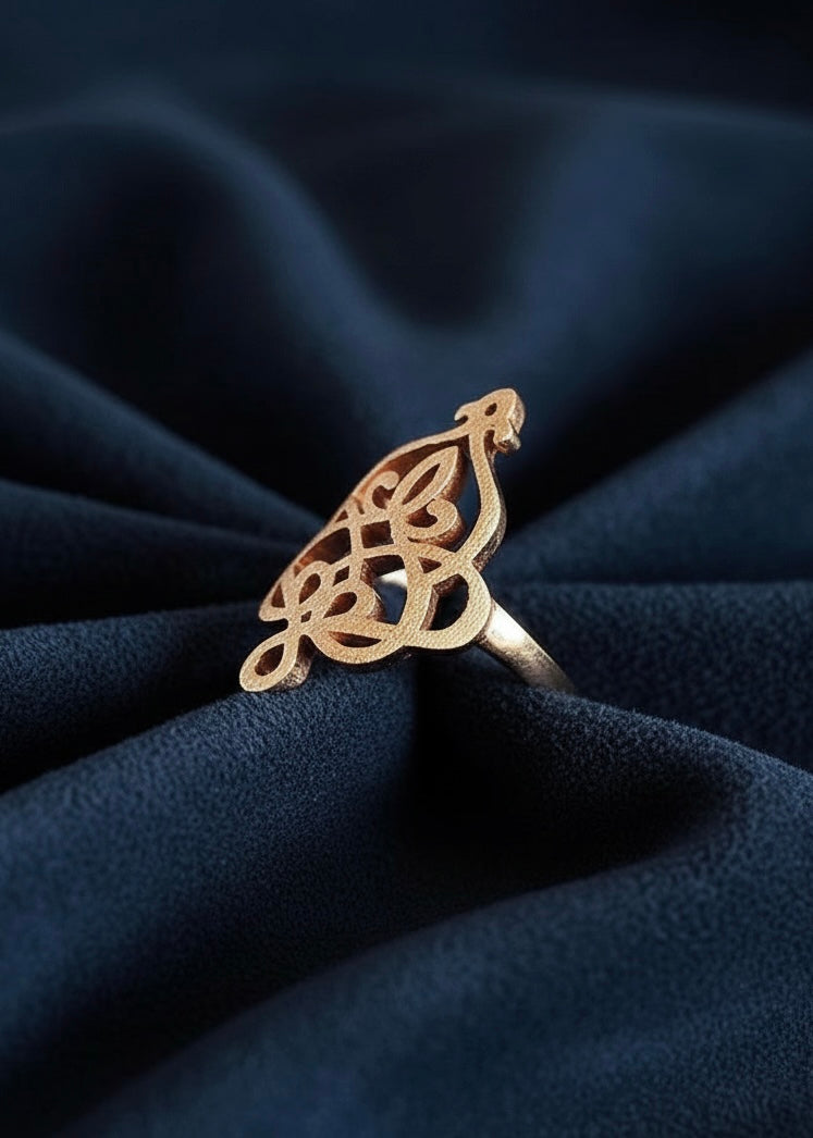 Rose Filigree Statement Ring