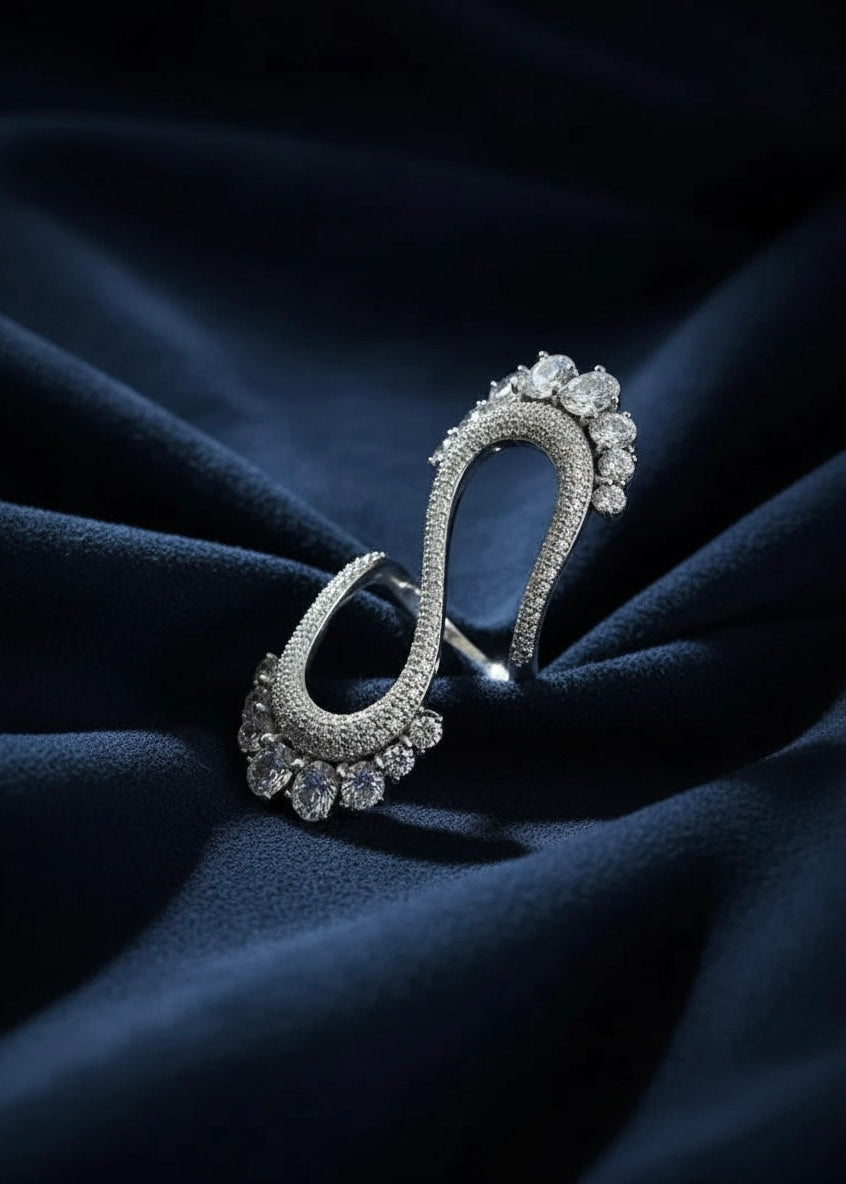 Sculpted Infinity Statement Ring