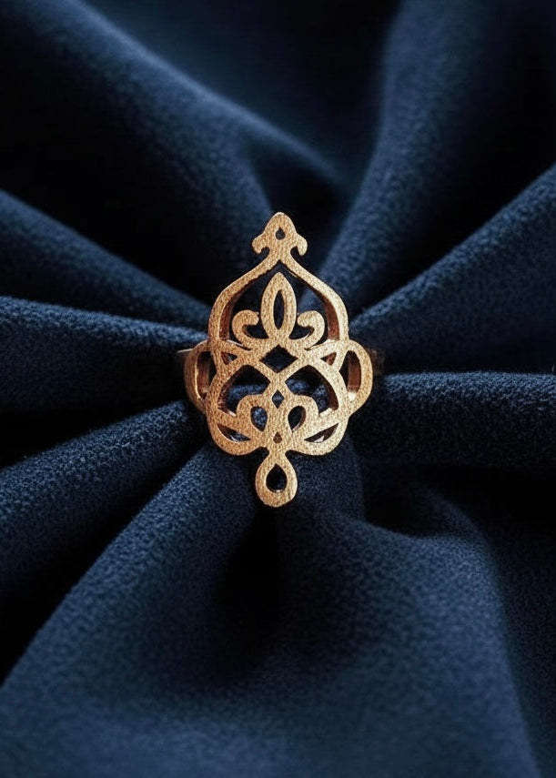 Rose Filigree Statement Ring