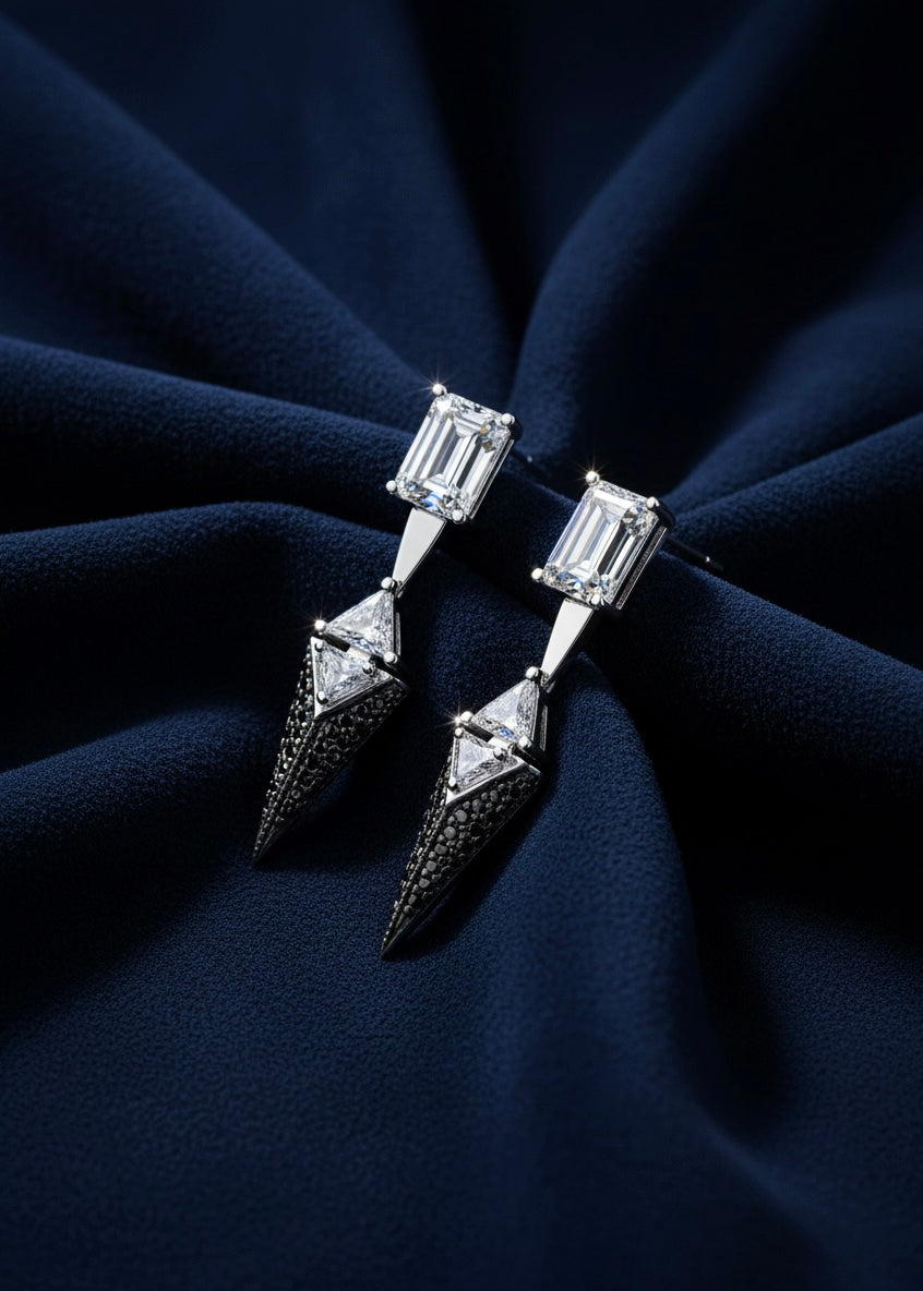 Convertible Geometric CZ Ear Jackets