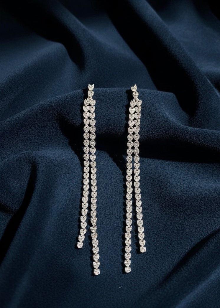 Elongated Chain Drop Earrings