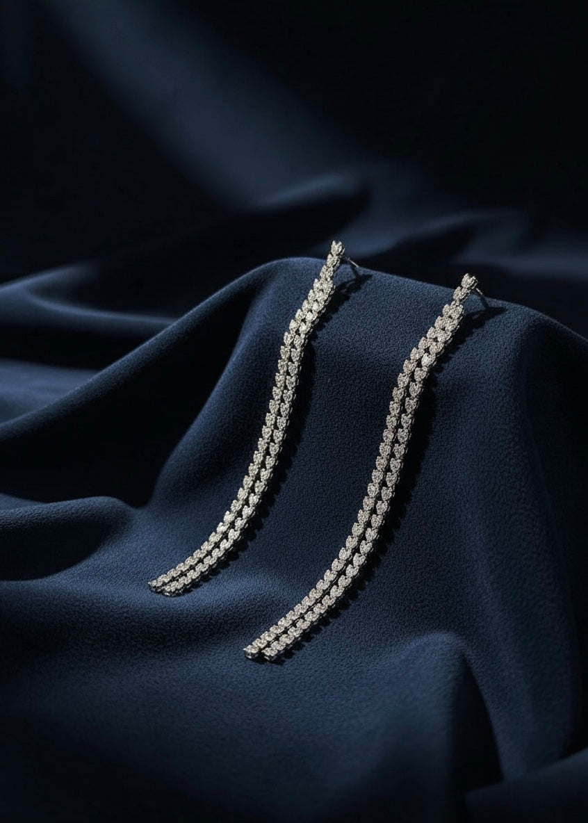 Elongated Chain Drop Earrings