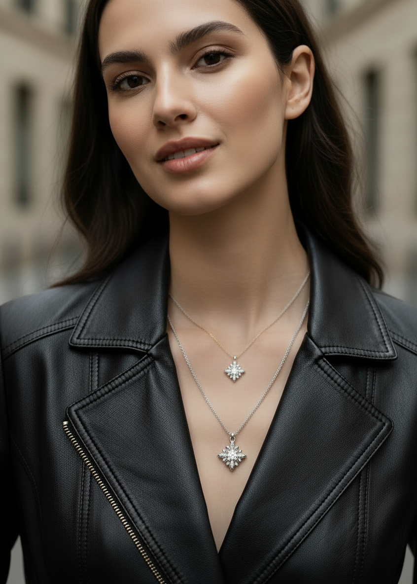 Fleur Crest Pendant Necklace