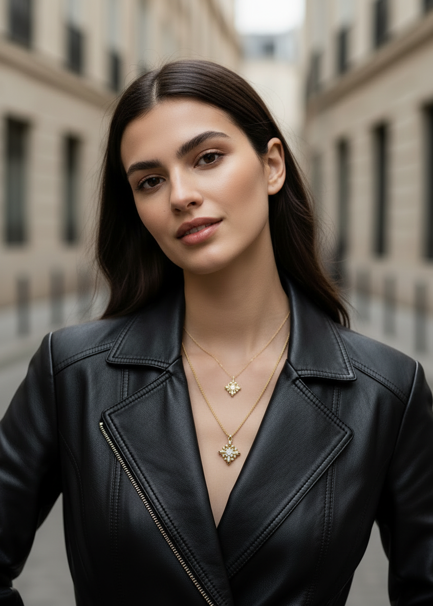 Fleur Crest Pendant Necklace