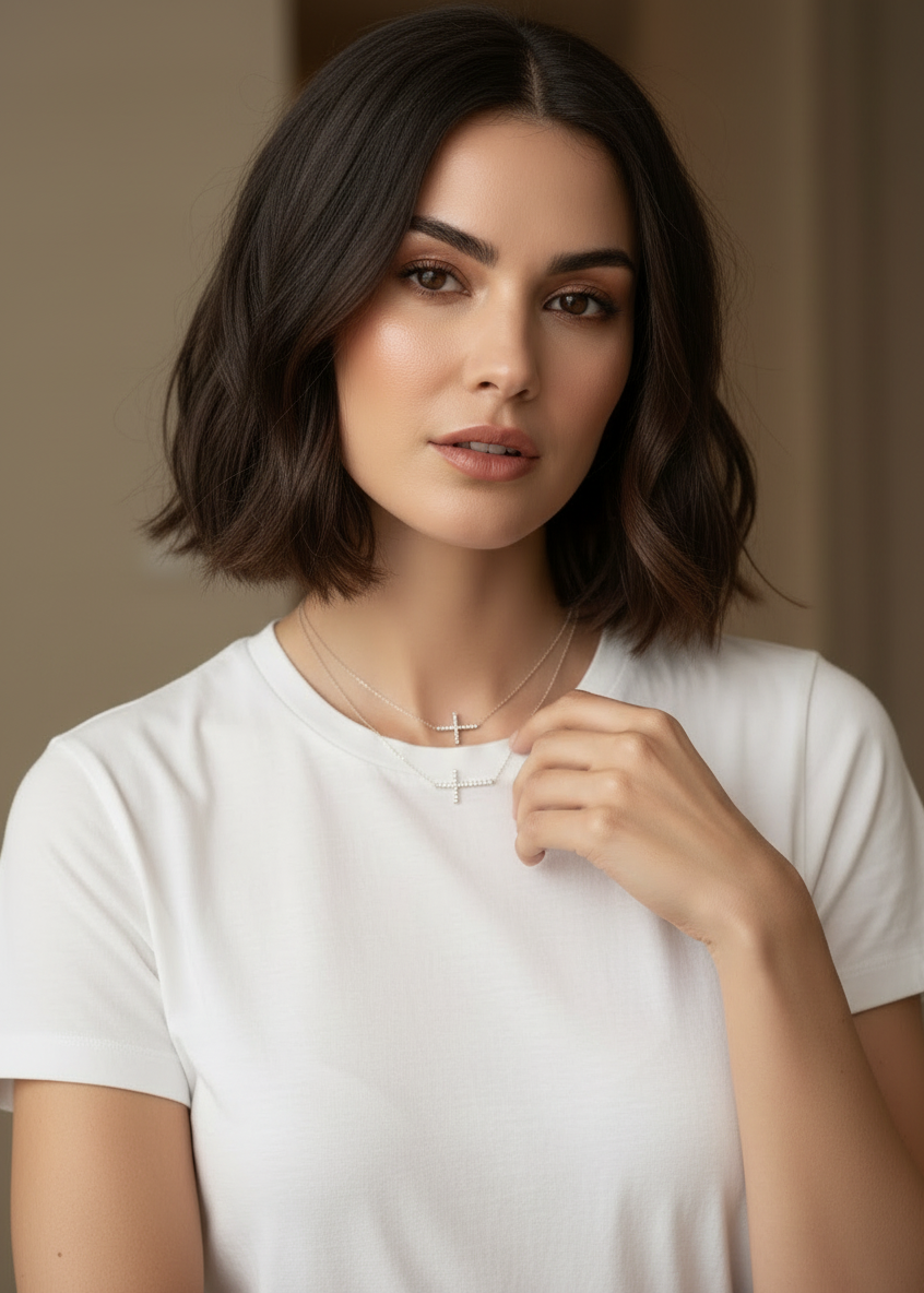 Dual-Sided Cross Necklace