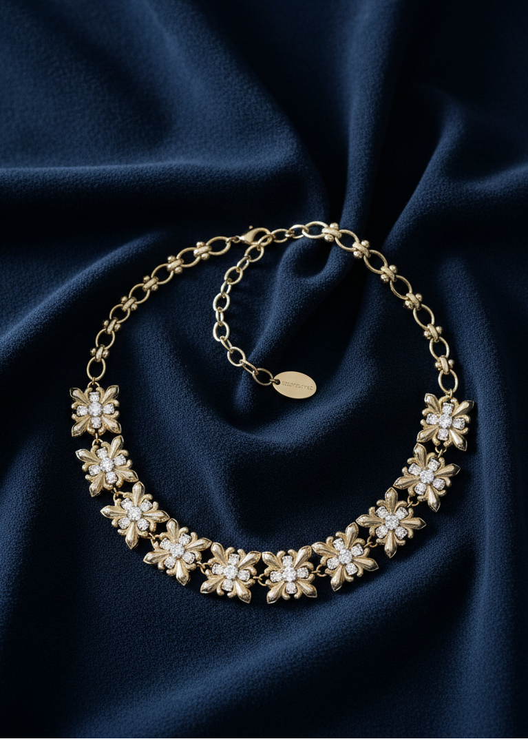 Fleur Crest Statement Necklace