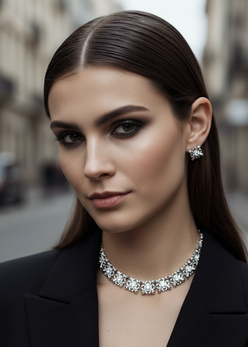 Fleur Crest Statement Necklace