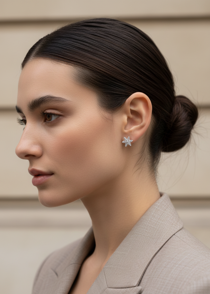 Snowflake Stud Earrings