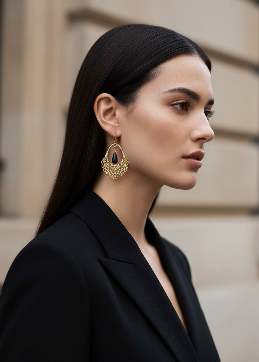 Filigree Teardrop Earrings