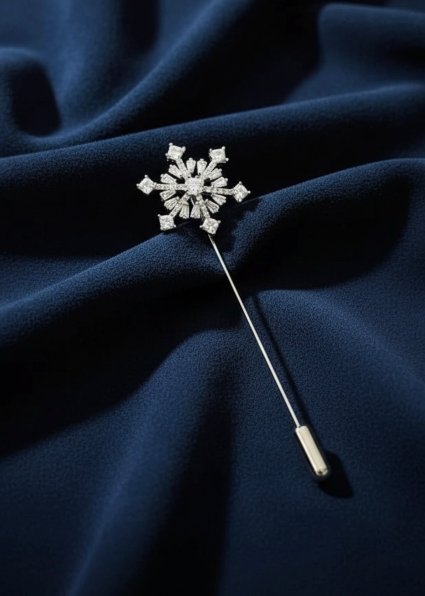 Crystal Snowflake Brooch