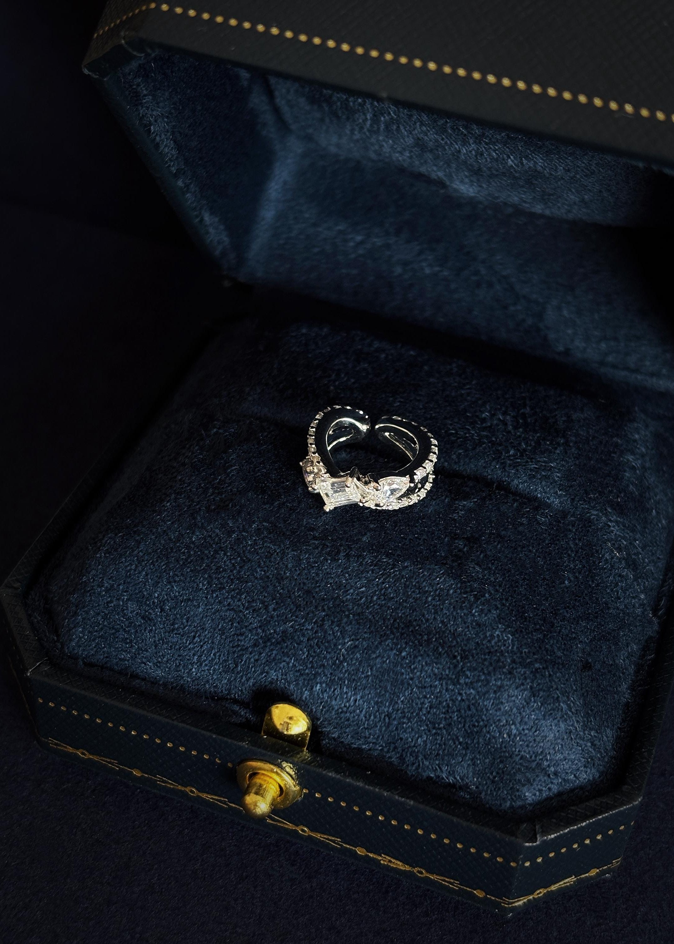 Sterling Silver Crystal Ear Cuff