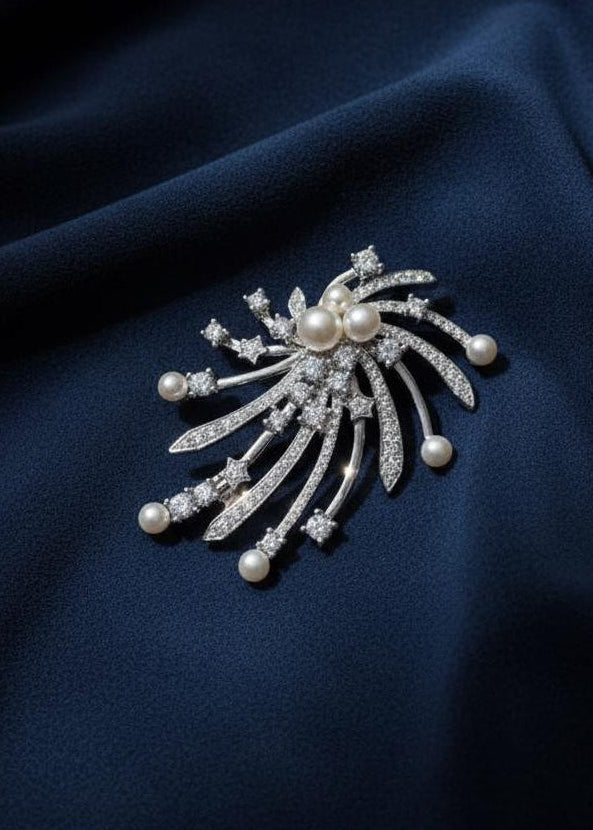 Pearl Firework Brooch