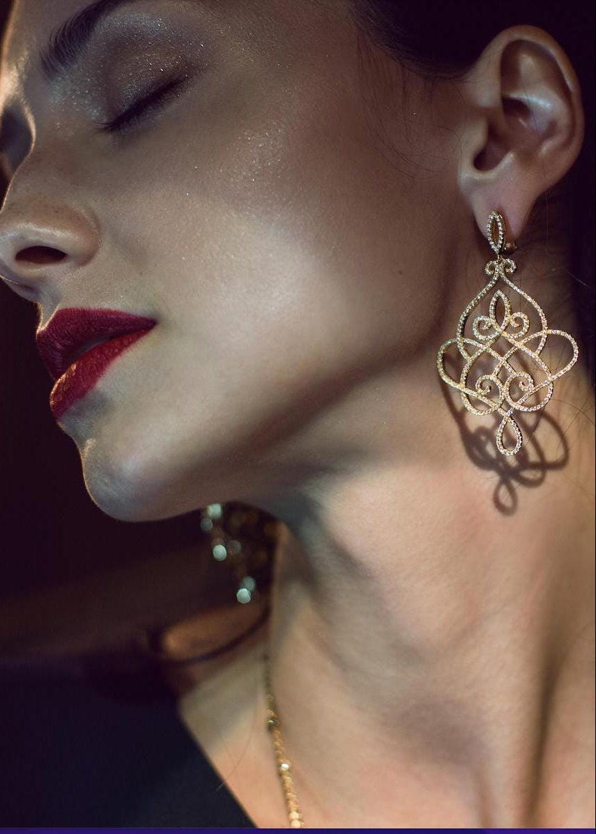 Filigree Lace Drop Earrings