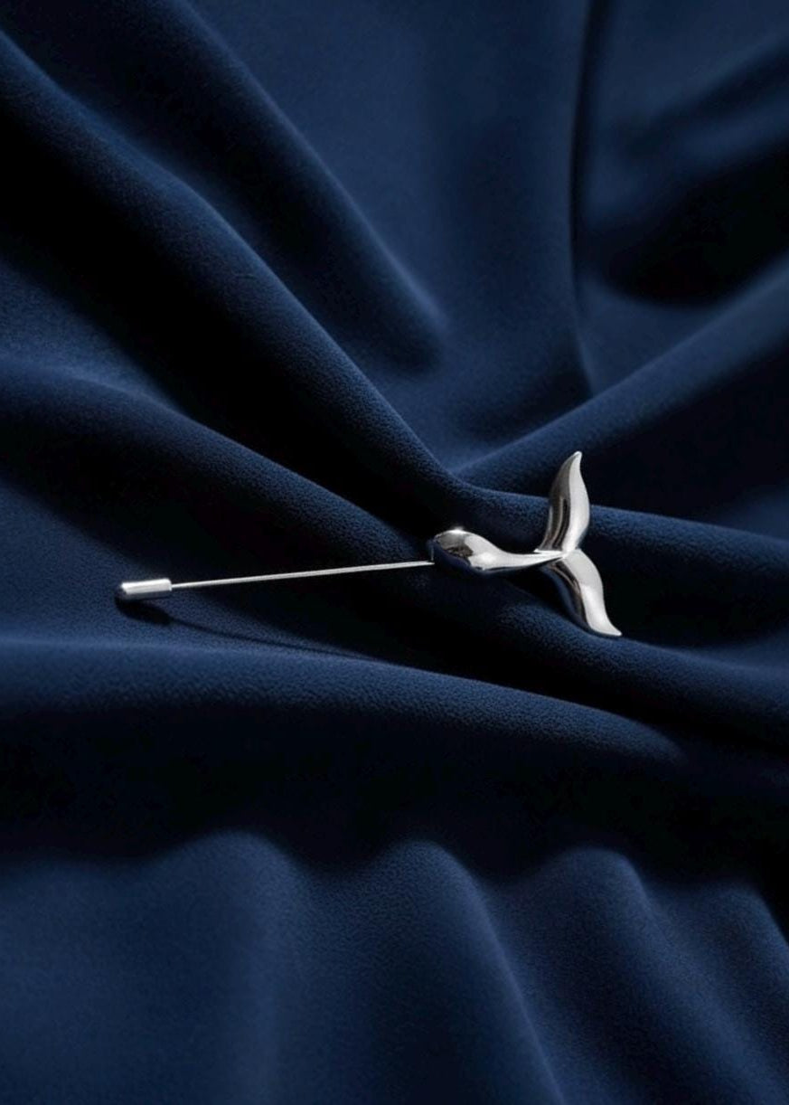 Silent Tide Whale Brooch