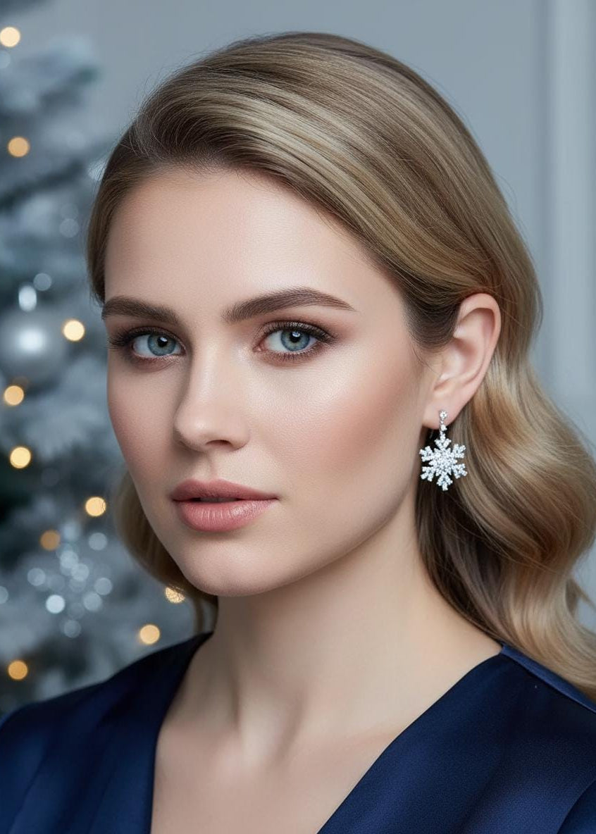 Snowflake Drop Earrings
