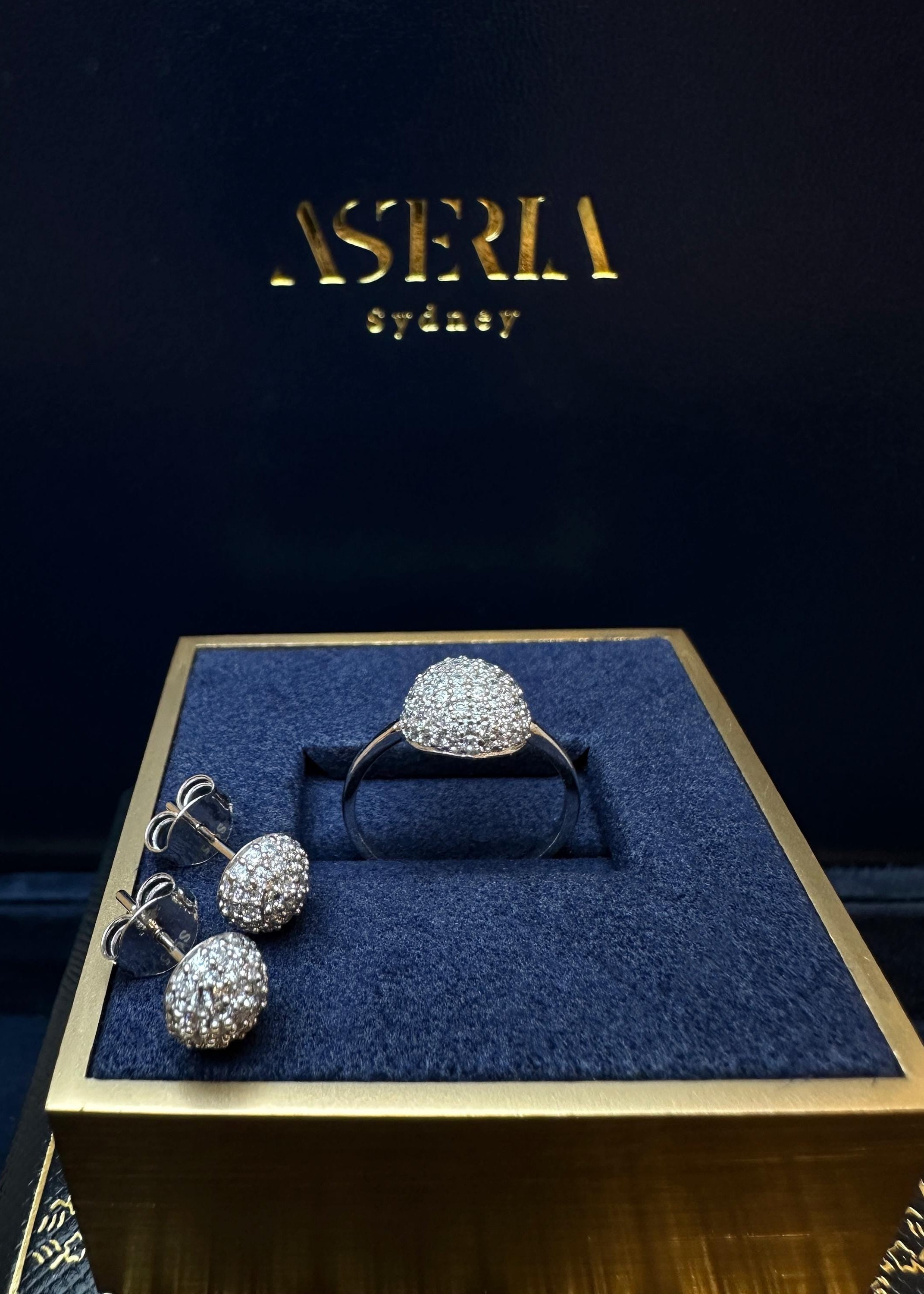 Pavé Dome Stud Earrings