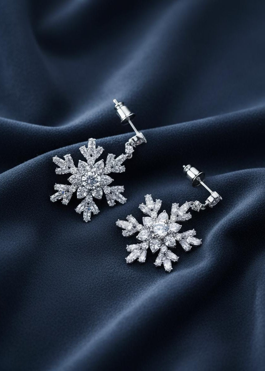 Snowflake Drop Earrings