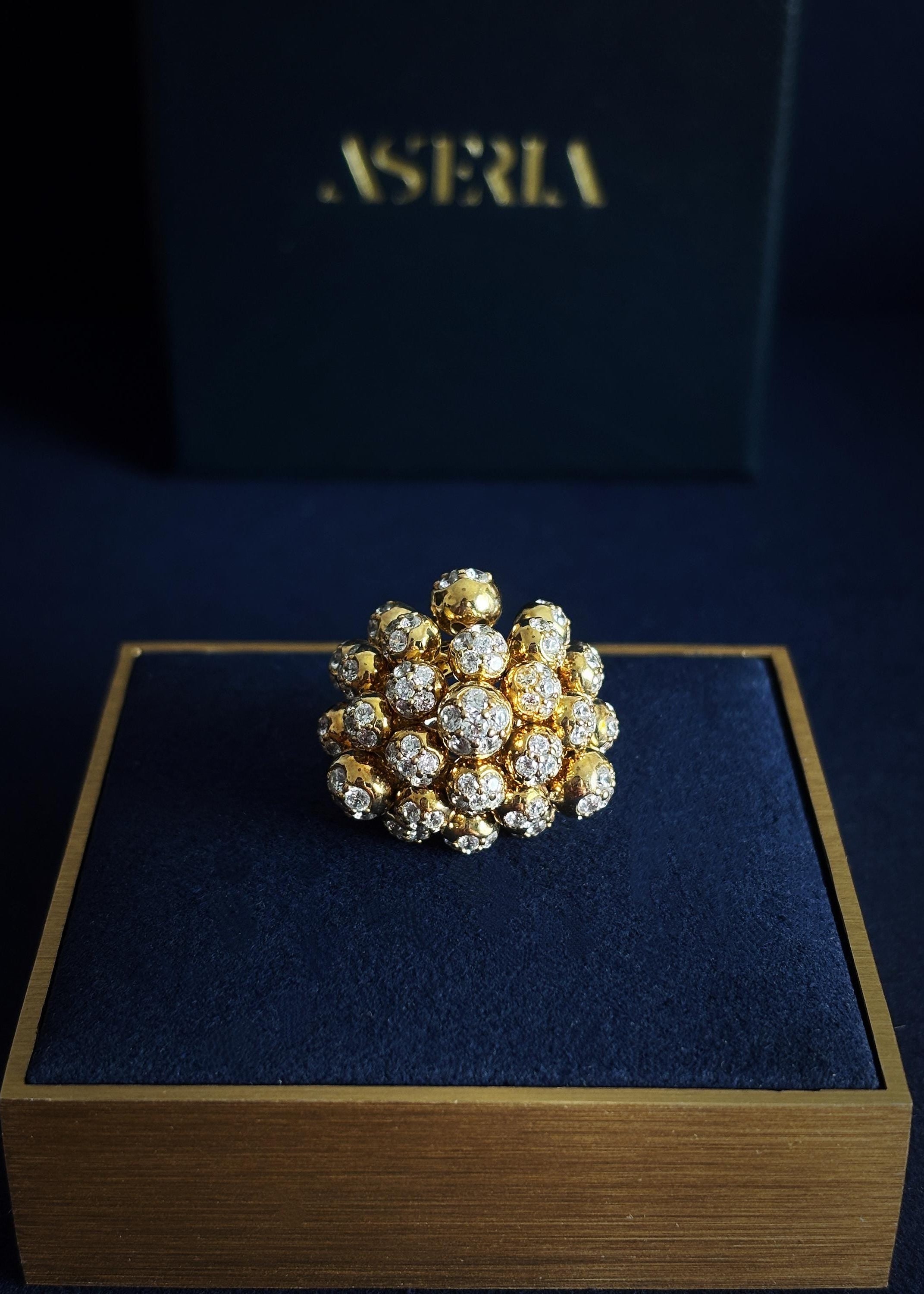Crystal Bloom Statement Ring