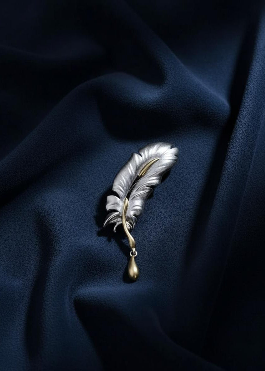 Falling Feather Brooch