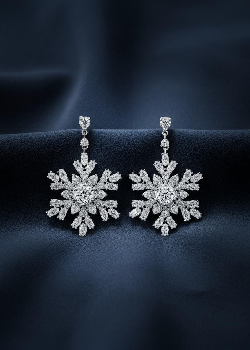 Snowflake Drop Earrings