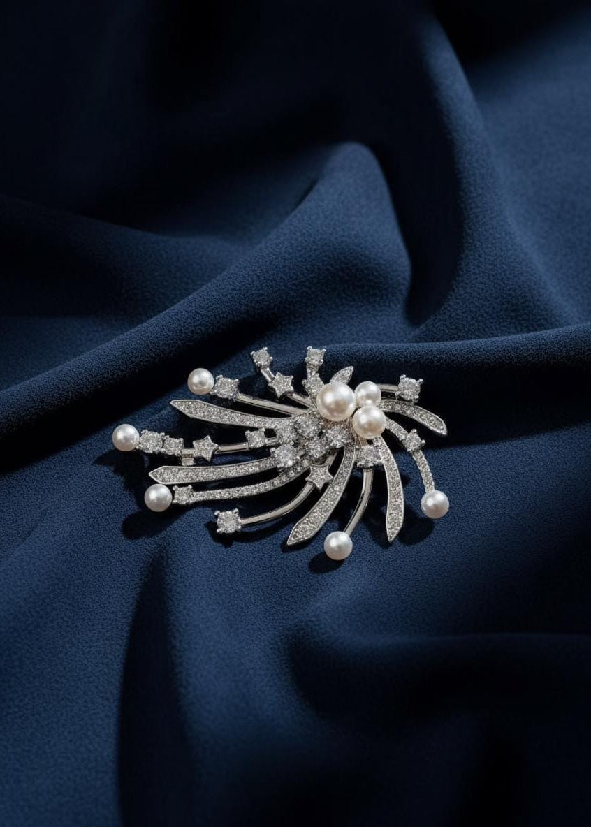 Pearl Firework Brooch