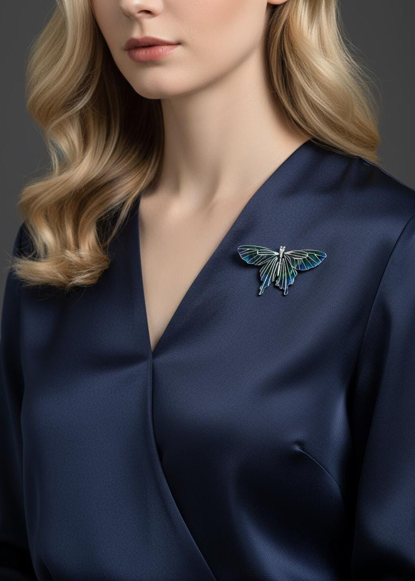 Iridescent Butterfly Brooch