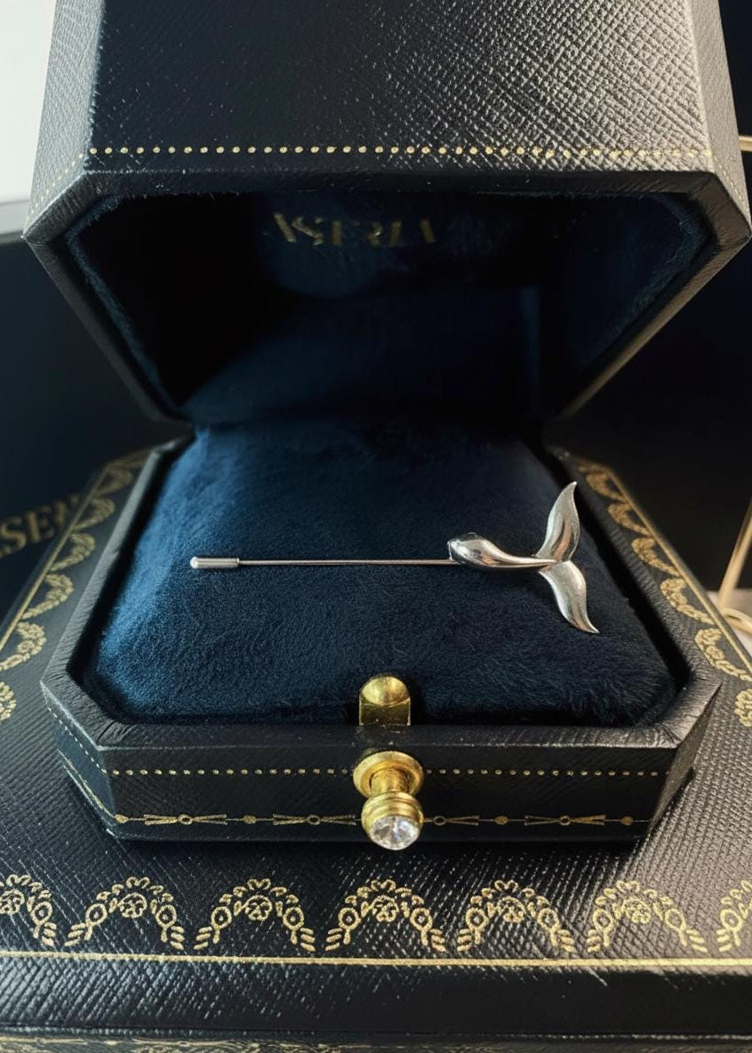 Silent Tide Whale Brooch
