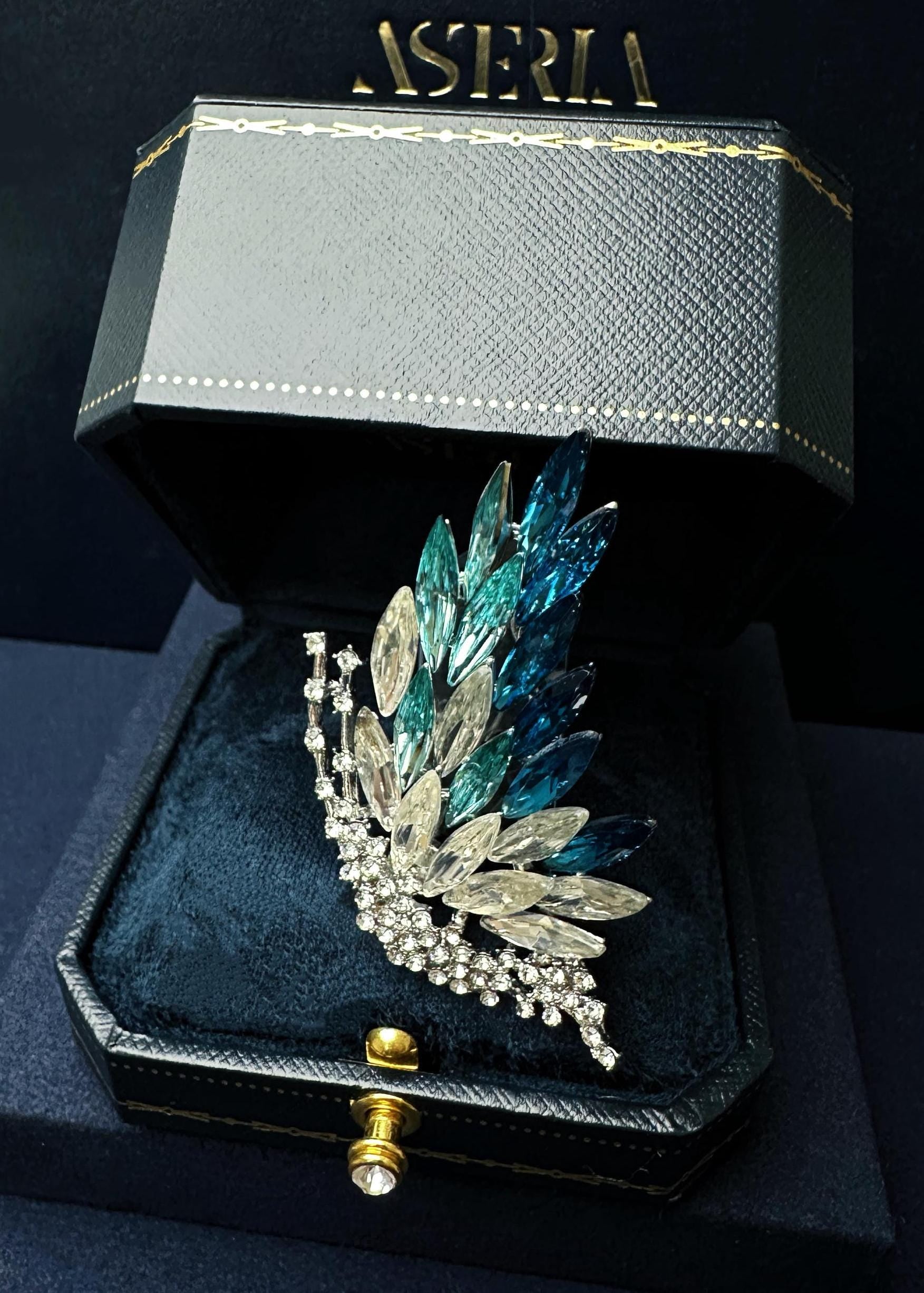 Blue Butterfly Wing Brooch