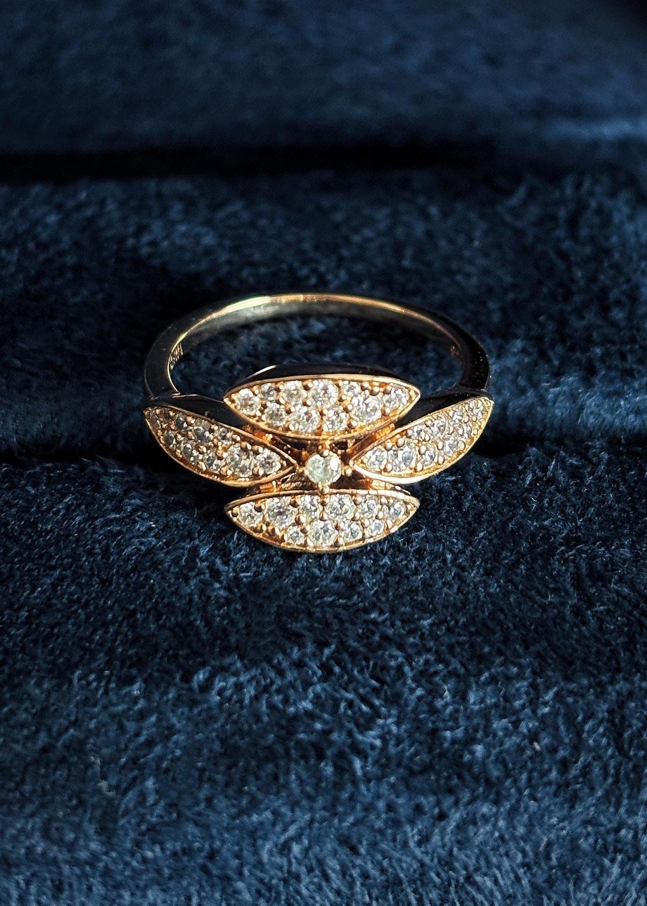 Rose Gold Floral Ring