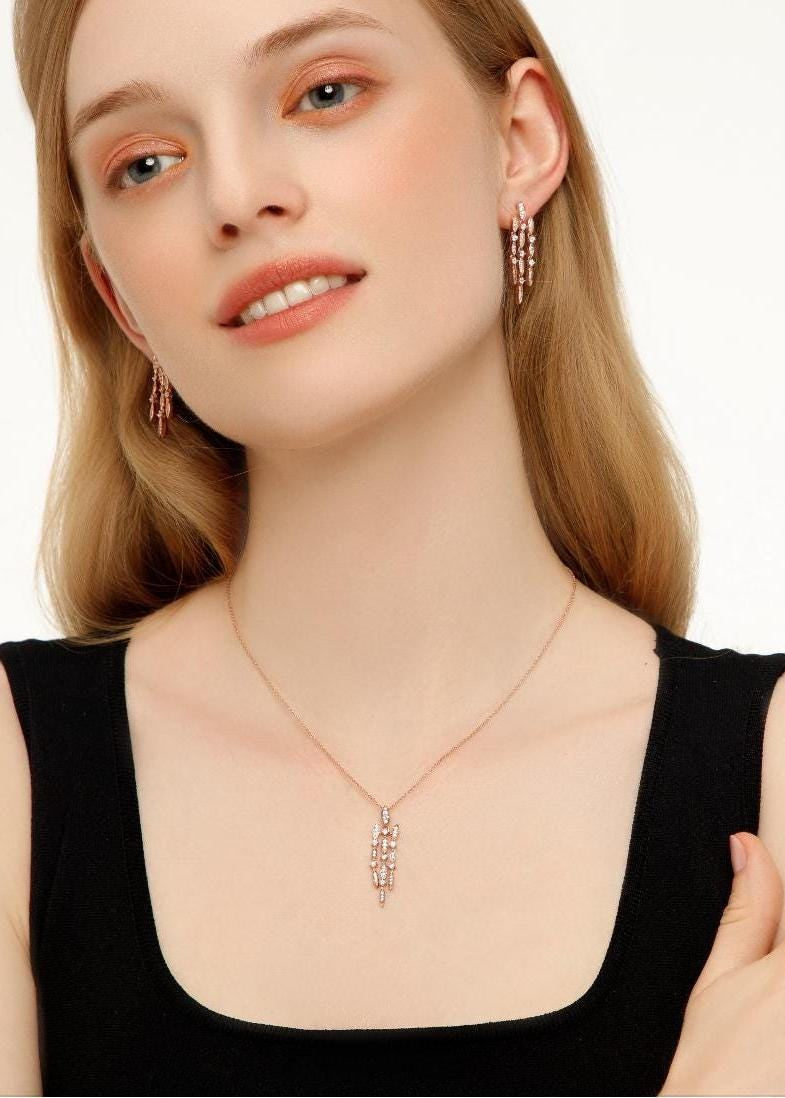 Rose Gold Tassel Necklace