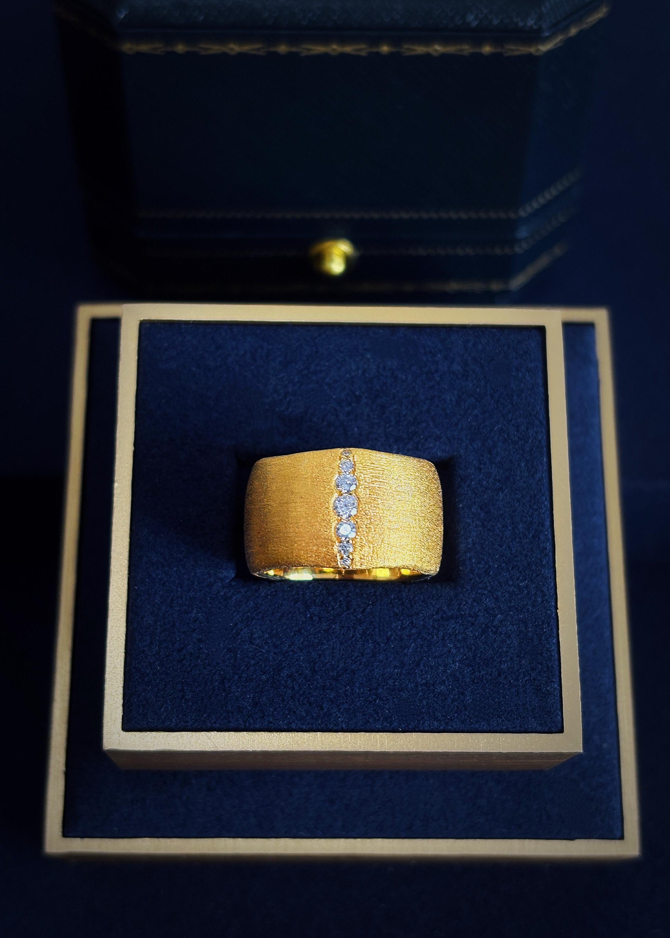 Brushed Gold Statement Band