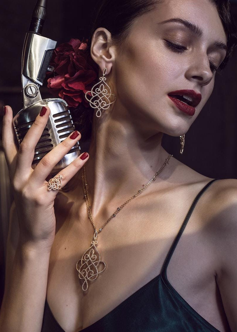 Filigree Statement Pendant Necklace