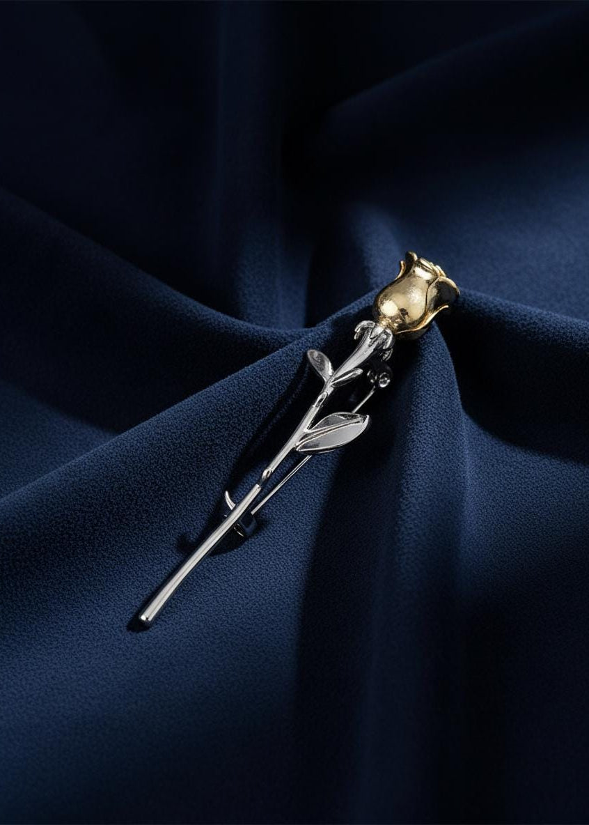 Rosebud Lapel Brooch