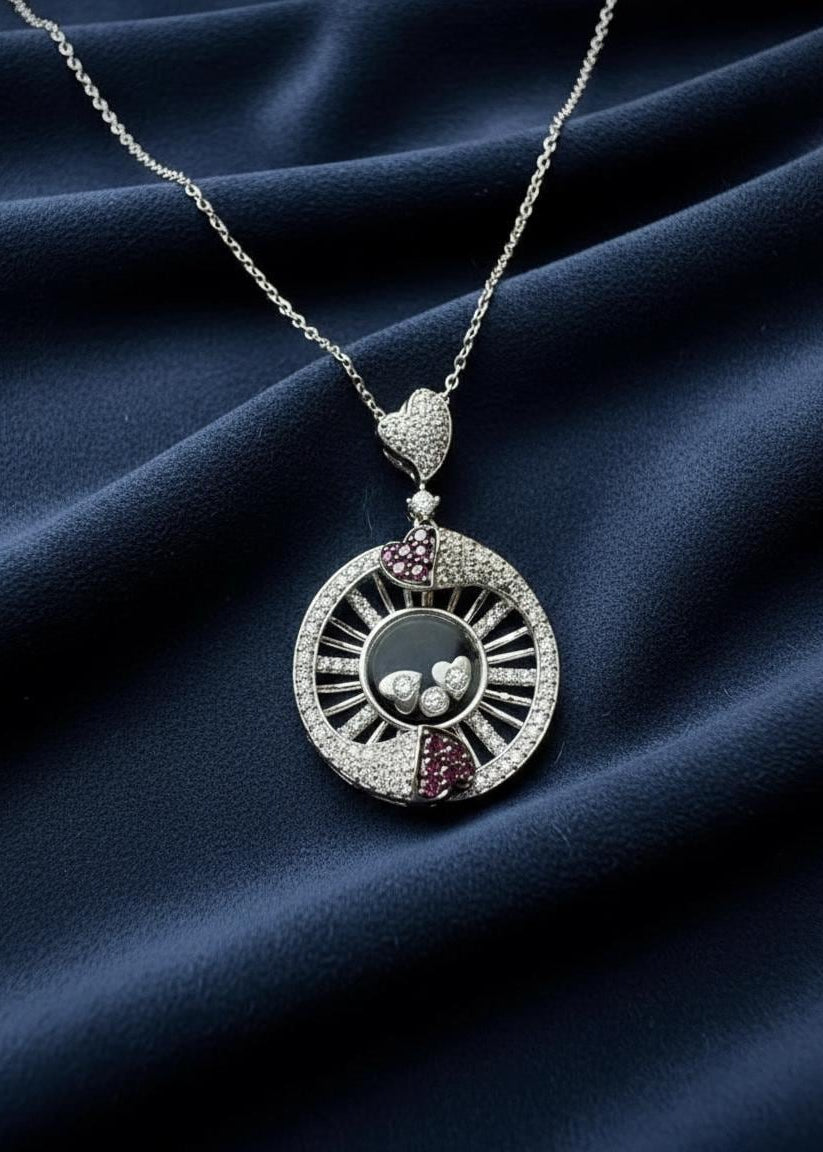 Floating Heart Pendant Necklace