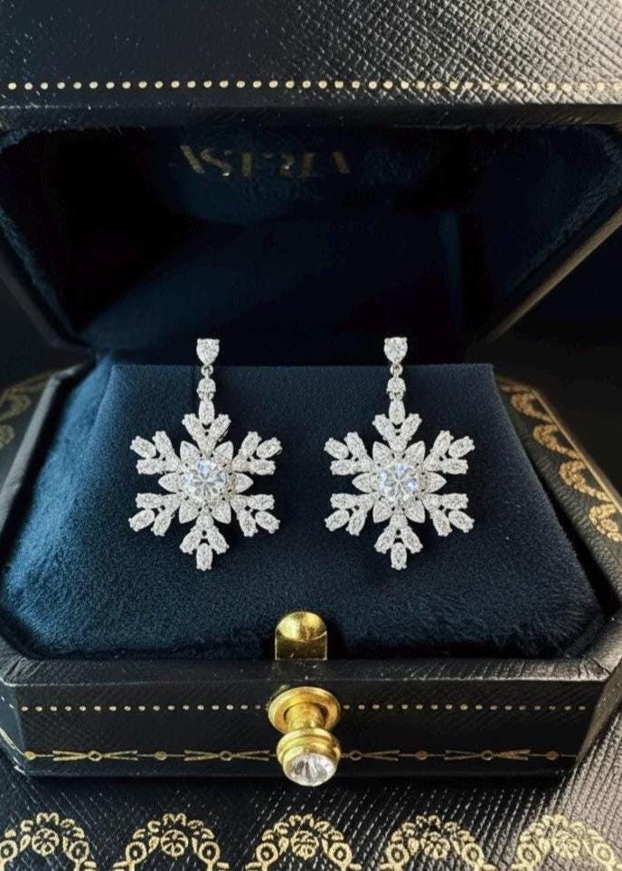 Snowflake Drop Earrings