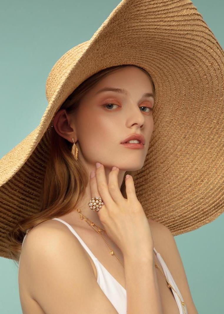 Crystal Bloom Statement Ring