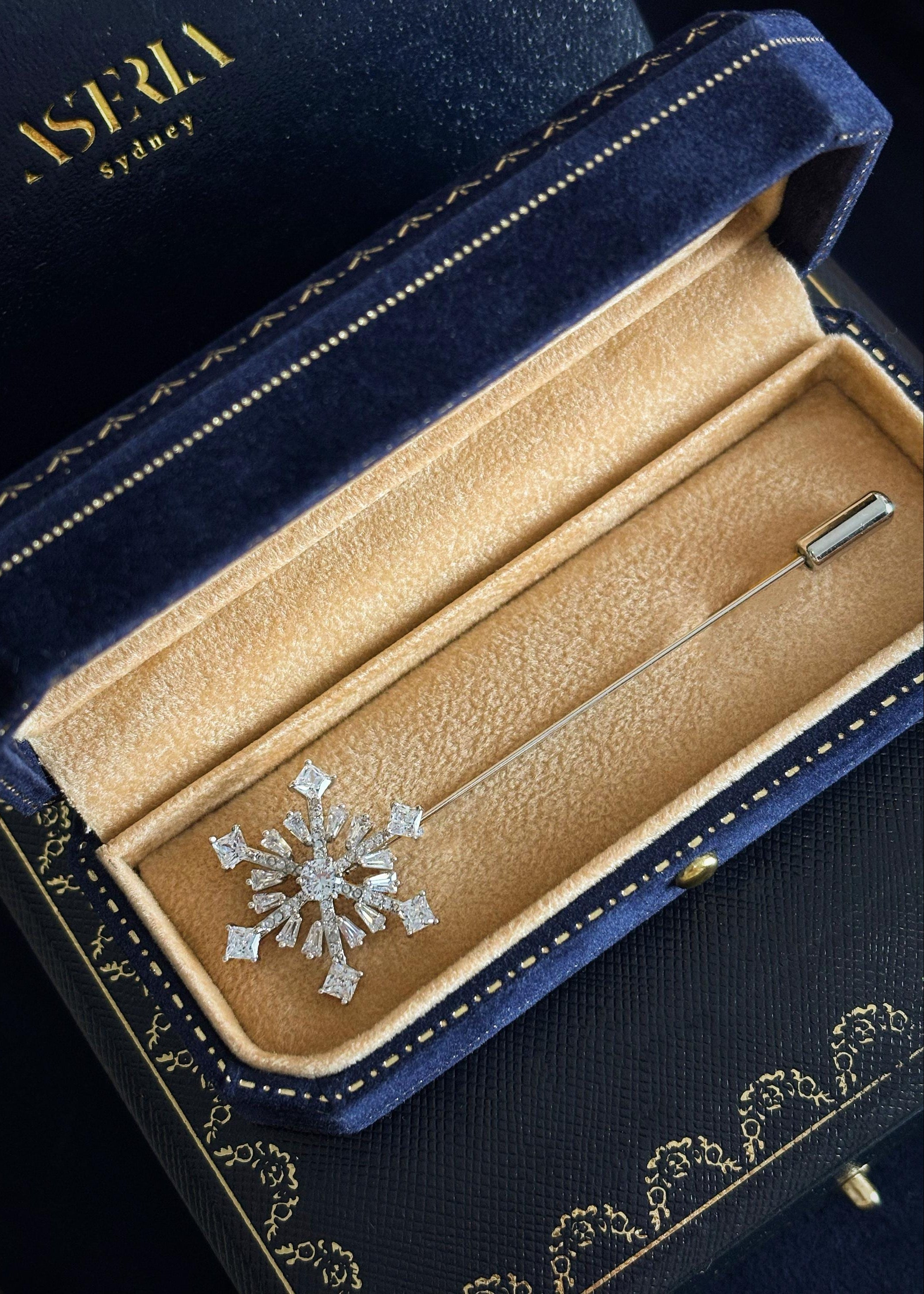 Crystal Snowflake Brooch