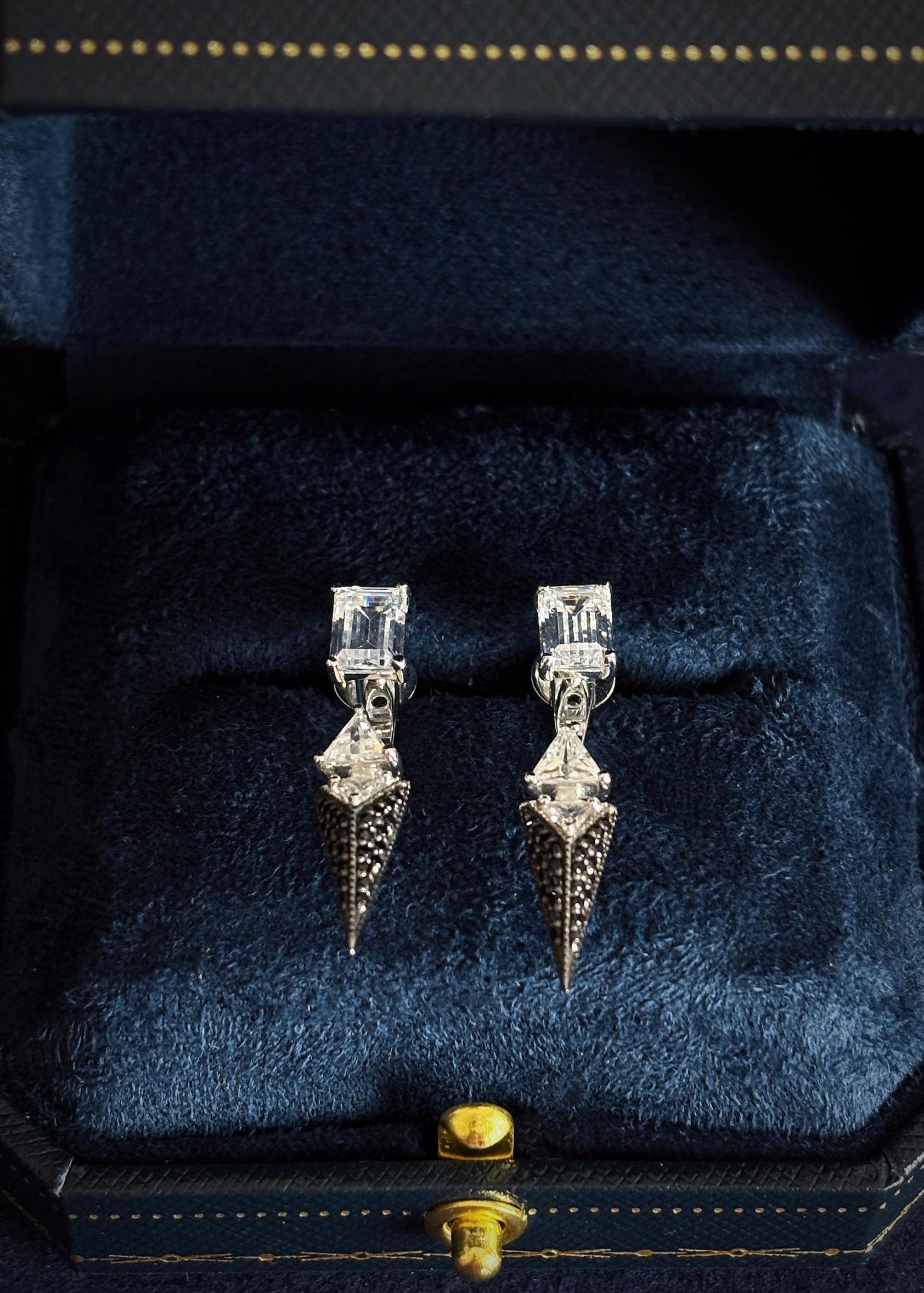 Convertible Geometric CZ Ear Jackets