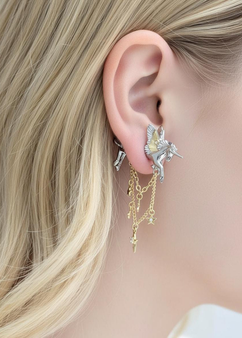 Unicorn Front-Back Earrings
