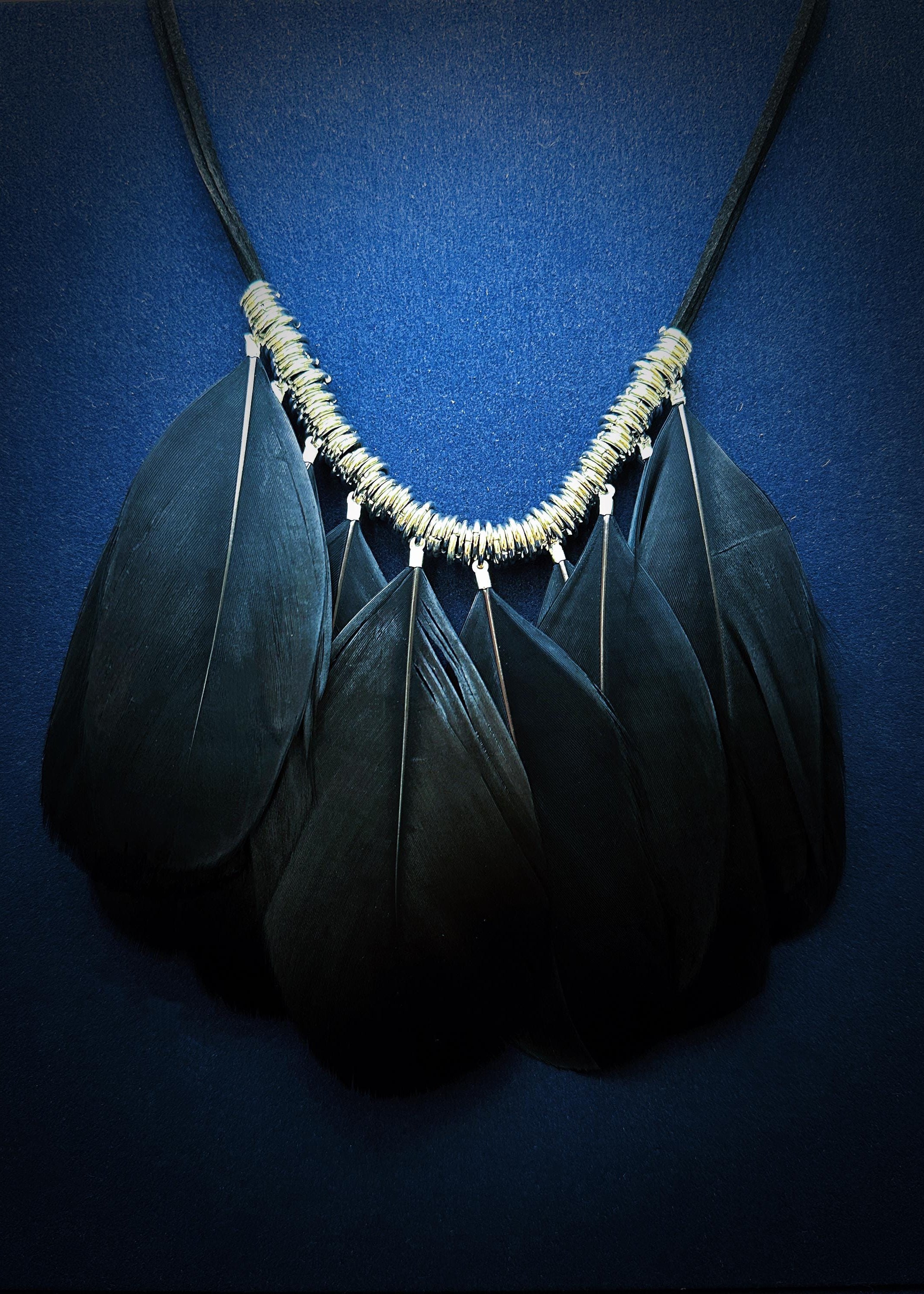 Feather Cascade Statement Necklace