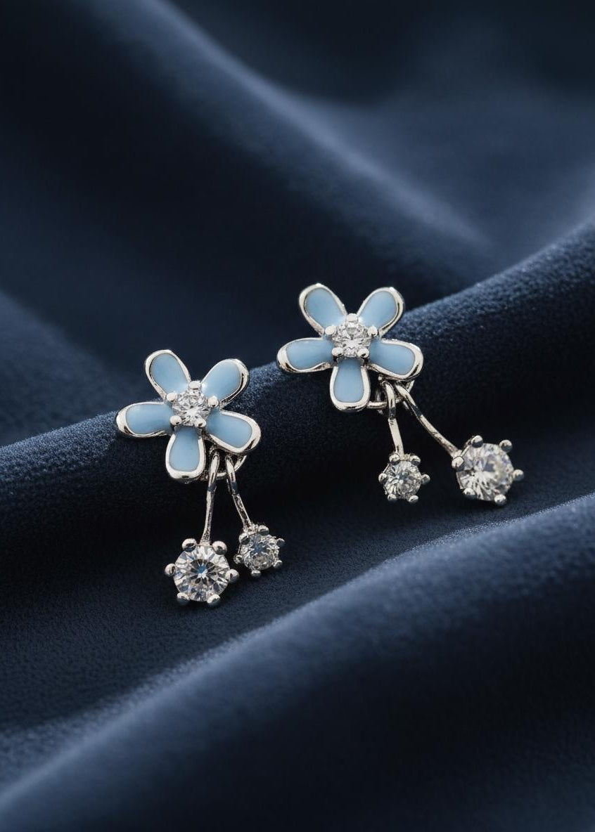 Blue Blossom Drop Earrings