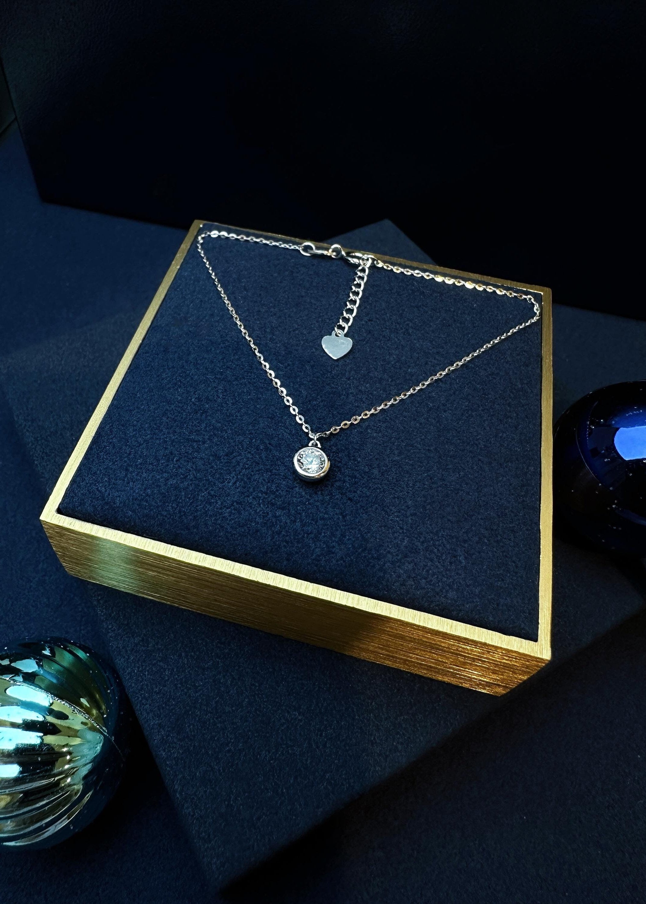 Bezel CZ Chain Bracelet