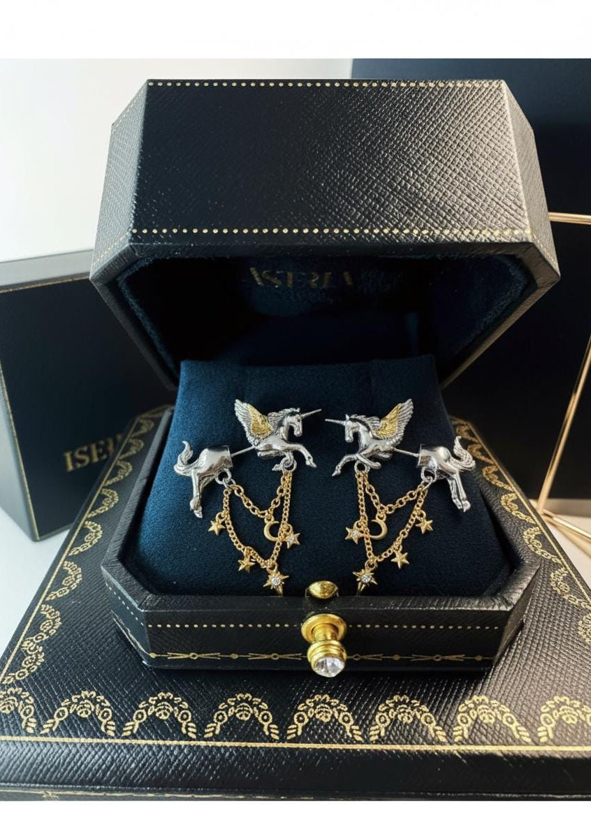 Unicorn Front-Back Earrings