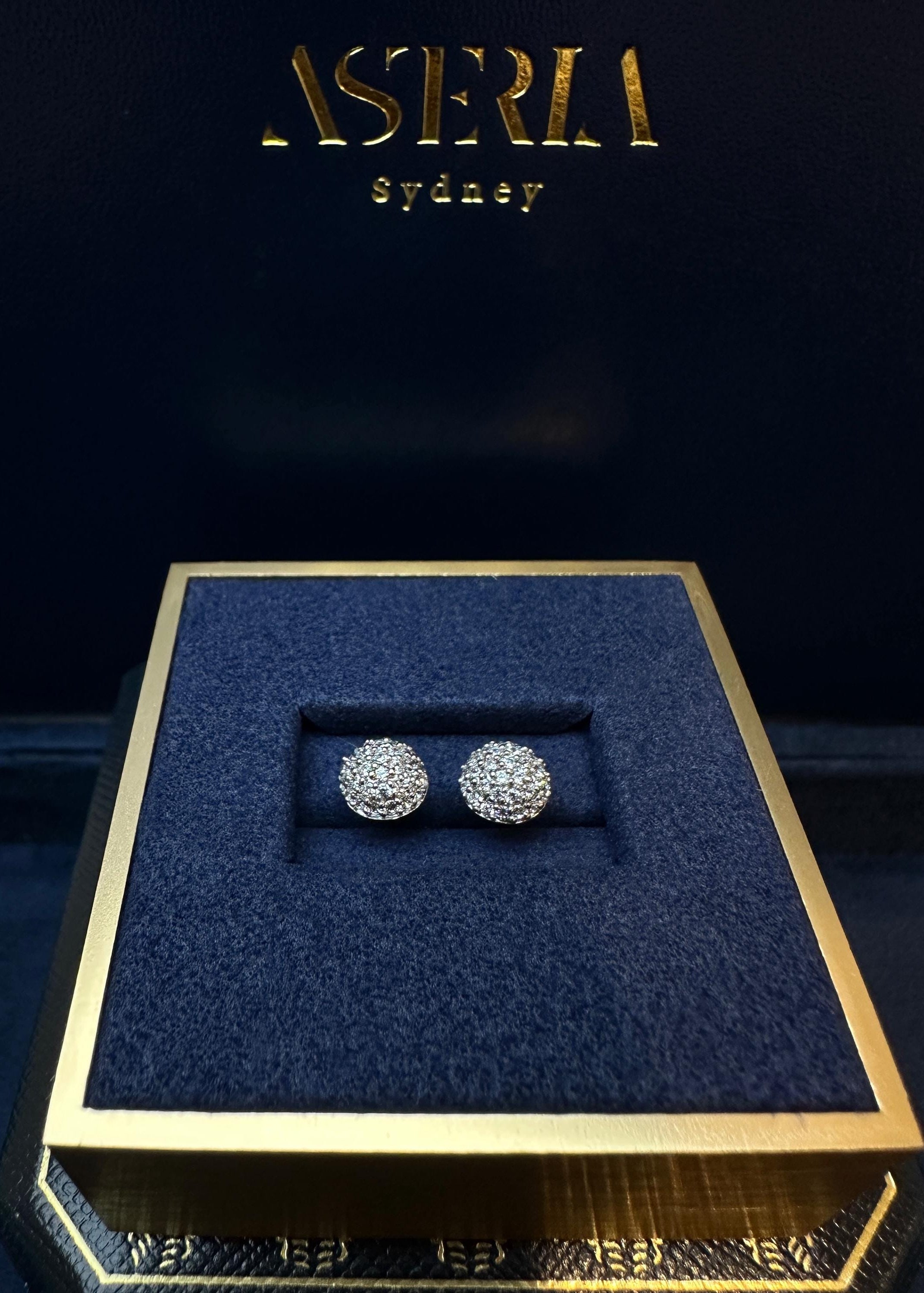 Pavé Dome Stud Earrings