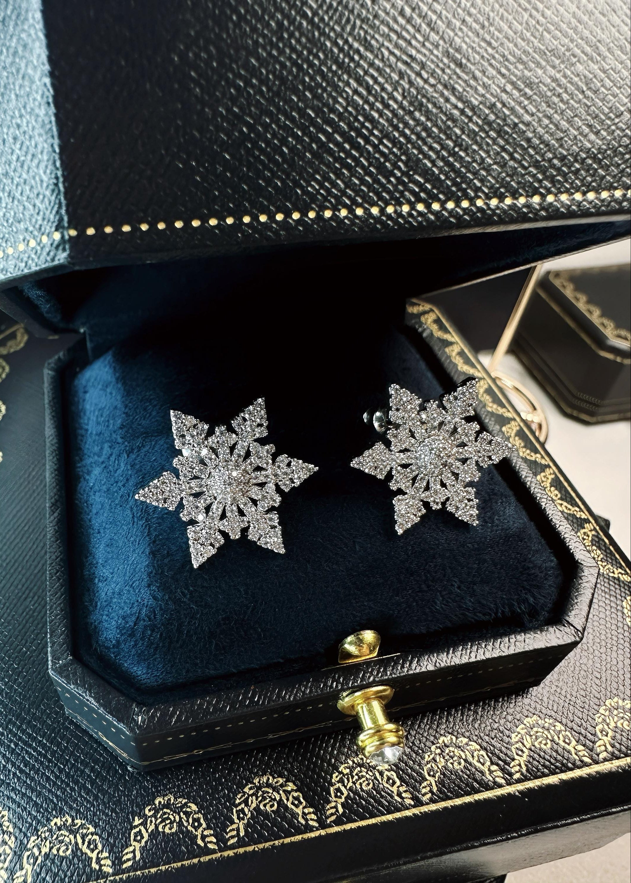 Snowflake Motif Earrings