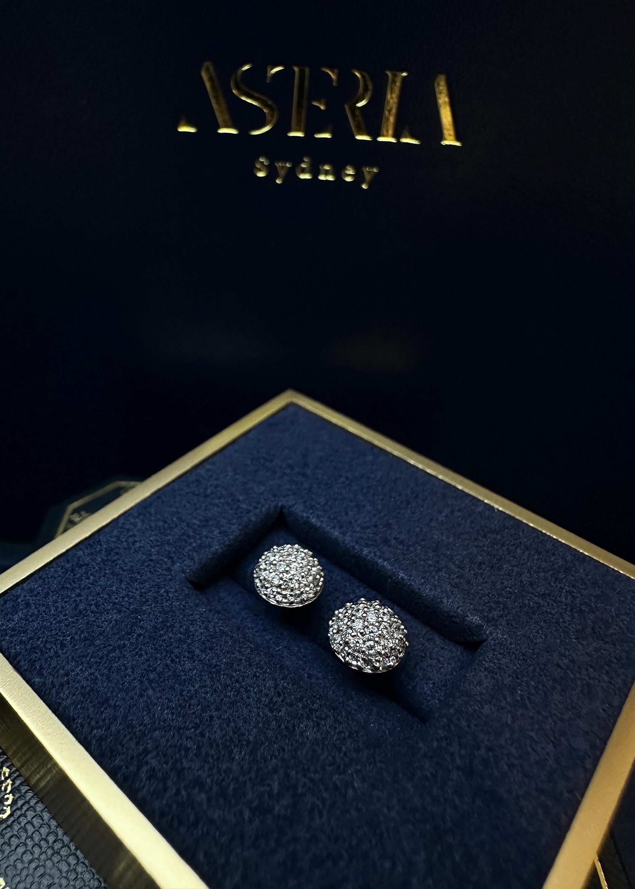 Pavé Dome Stud Earrings